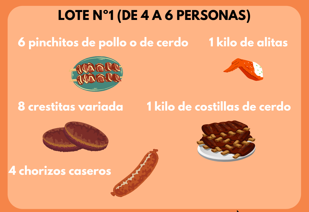Lote de barbacoa Nº1 (4 a 6 personas)